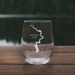 Load image into Gallery viewer, Bartlett Lake Map - Arizona - Laser Engraved Glasses

