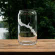 Load image into Gallery viewer, Bass Lake Map - California - Laser Engraved Glasses
