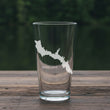 Load image into Gallery viewer, Bass Lake Map - California - Laser Engraved Glasses

