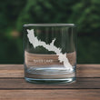 Load image into Gallery viewer, Bass Lake Map - California - Laser Engraved Glasses
