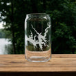 Load image into Gallery viewer, Carters Lake Map - Georgia - Laser Engraved Glasses
