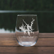 Load image into Gallery viewer, Carters Lake Map - Georgia - Laser Engraved Glasses
