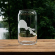 Load image into Gallery viewer, Clear Lake Map - California - Laser Engraved Glasses
