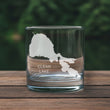 Load image into Gallery viewer, Clear Lake Map - California - Laser Engraved Glasses
