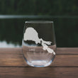 Load image into Gallery viewer, Clear Lake Map - California - Laser Engraved Glasses

