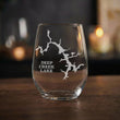 Load image into Gallery viewer, Deep Creek Lake Maryland Map Laser Engraved Glasses
