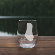 Load image into Gallery viewer, Devils Lake (WI) Map Engraved Glasses
