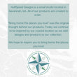 Load image into Gallery viewer, HullSpeed Designs is a small studio located in Savannah, GA. All of our products are created to order. "Bring home the places you love" was the original thought behind our products. Today we continue to be inspired by our coastal location as we add designs and products to our collection. We hope to inspire you to bring home the places you love!