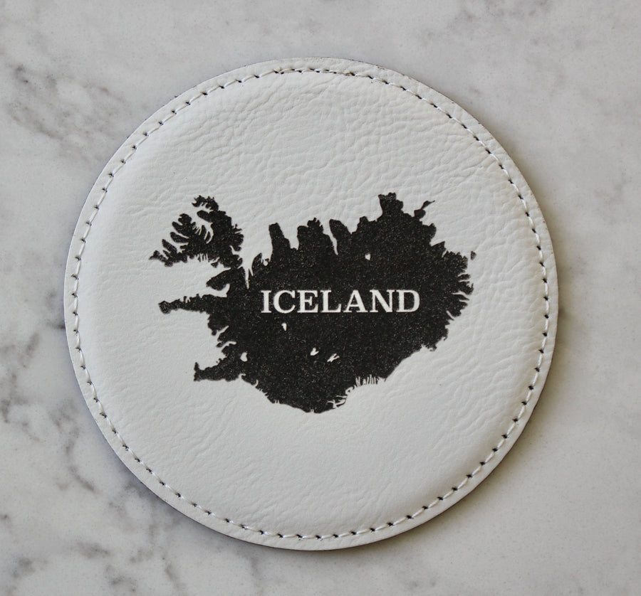 Iceland Coaster Set (Slate or Leatherette)