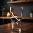 Load image into Gallery viewer, Jordan Lake Map - Alabama - Laser Engraved Glasses

