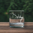 Load image into Gallery viewer, Kerr Lake Virginia Map - Laser Engraved Glasses
