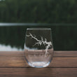 Load image into Gallery viewer, Kerr Lake Virginia Map - Laser Engraved Glasses
