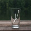 Load image into Gallery viewer, Keuka Lake Map New York - ELaser ngraved Glasses
