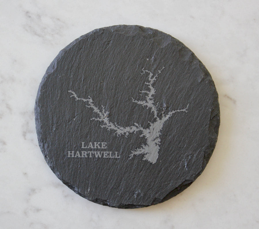 Lake Hartwell Coaster Set (Slate or Leatherette)
