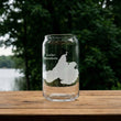 Load image into Gallery viewer, Lake Mendota Wisconsin Map Laser Engraved Glasses
