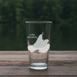Load image into Gallery viewer, Lake Mendota Wisconsin Map Laser Engraved Glasses

