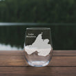 Load image into Gallery viewer, Lake Mendota Wisconsin Map Laser Engraved Glasses
