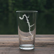 Load image into Gallery viewer, Lake Barkley Map - Kentucky - Laser Engraved Glasses
