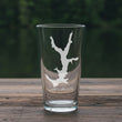 Load image into Gallery viewer, Lake Lurleen Map - Alabama - Laser Engraved Glasses
