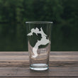 Load image into Gallery viewer, Lake Pend Oreille Idaho Map Laser Engraved Glasses
