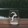Load image into Gallery viewer, Lake Pend Oreille Idaho Map Laser Engraved Glasses
