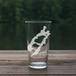 Load image into Gallery viewer, Lake Placid New York Map Laser Engraved Glasses
