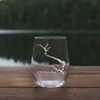 Load image into Gallery viewer, Lake Sonoma California Map Laser Engraved Glasses
