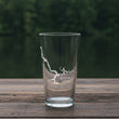 Load image into Gallery viewer, Mitchell Lake Alabama Map Laser Engraved Glasses
