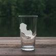 Load image into Gallery viewer, Sandhill Lake Wisconsin Map Laser Engraved Glasses
