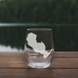 Load image into Gallery viewer, Sandhill Lake Wisconsin Map Laser Engraved Glasses
