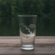 Load image into Gallery viewer, Smith Mountain Lake Virginia - Laser Engraved Map Glasses
