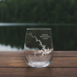Load image into Gallery viewer, Smith Mountain Lake Virginia - Laser Engraved Map Glasses
