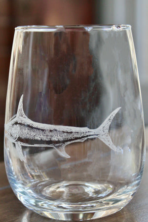 Swordfish Engraved Glasses