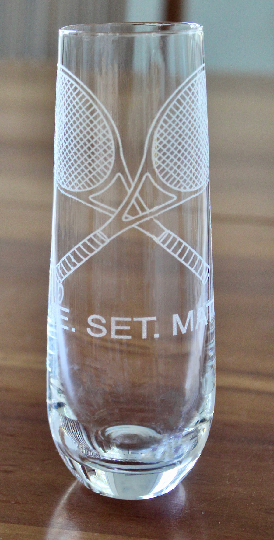 Tennis Engraved Glasses - "Game.Set.Match"