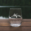 Load image into Gallery viewer, Weiss Lake Map - Alabama - Laser Engraved Glasses
