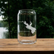 Load image into Gallery viewer, Whiskeytown Lake Map - California - Laser Engraved Glasses
