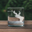 Load image into Gallery viewer, Whiskeytown Lake Map - California - Laser Engraved Glasses
