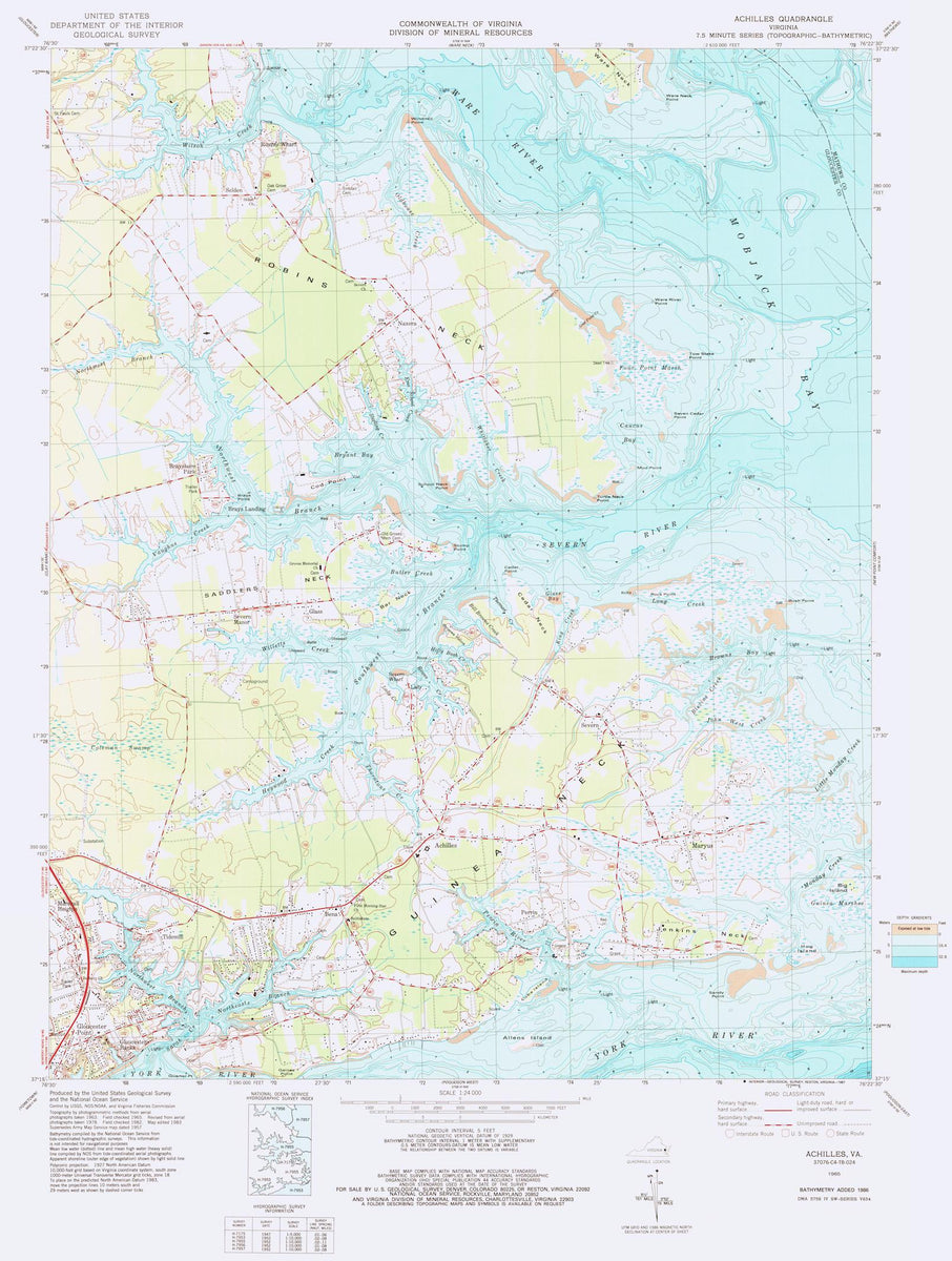 Achilles, Virginia Map - 1965 – HullSpeed Designs