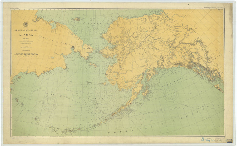 Alaska & USSR Historical Map - 1900