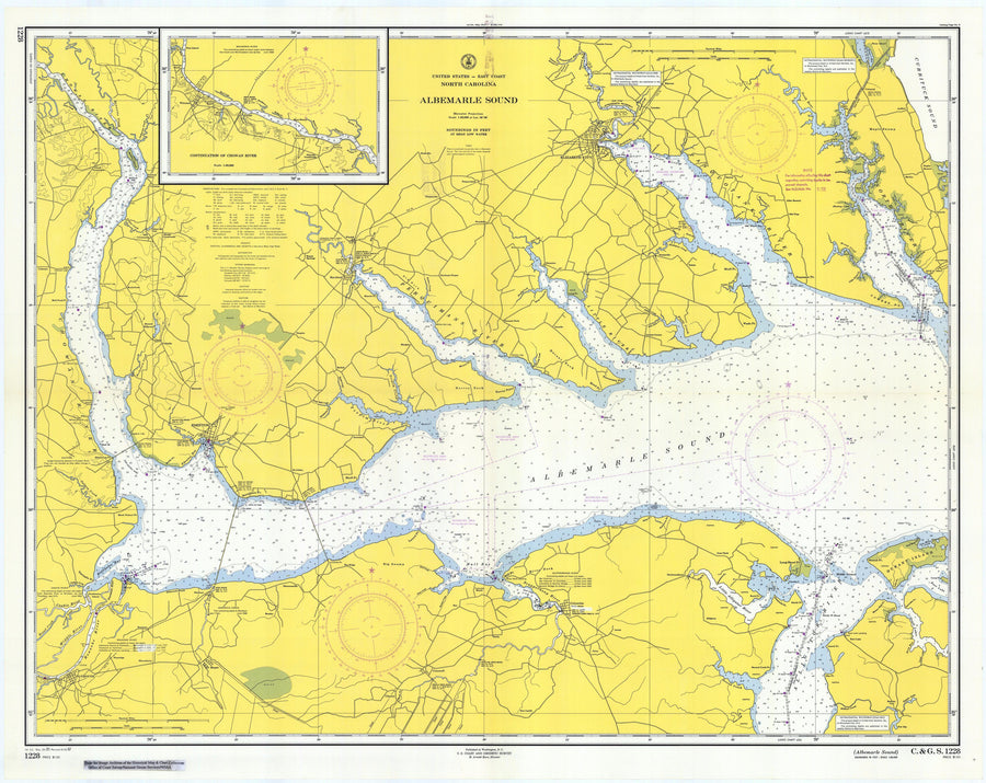 Albemarle Sound Map - 1957