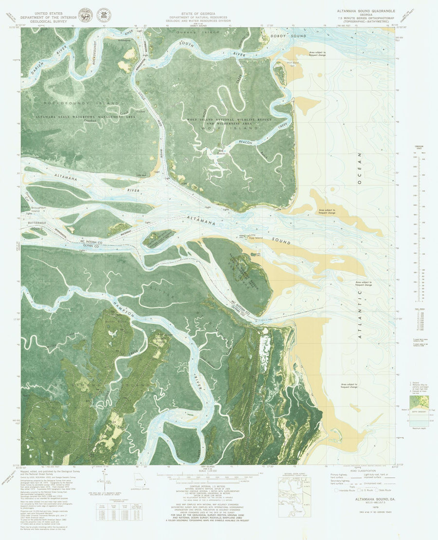 Altamaha Sound Map 1979