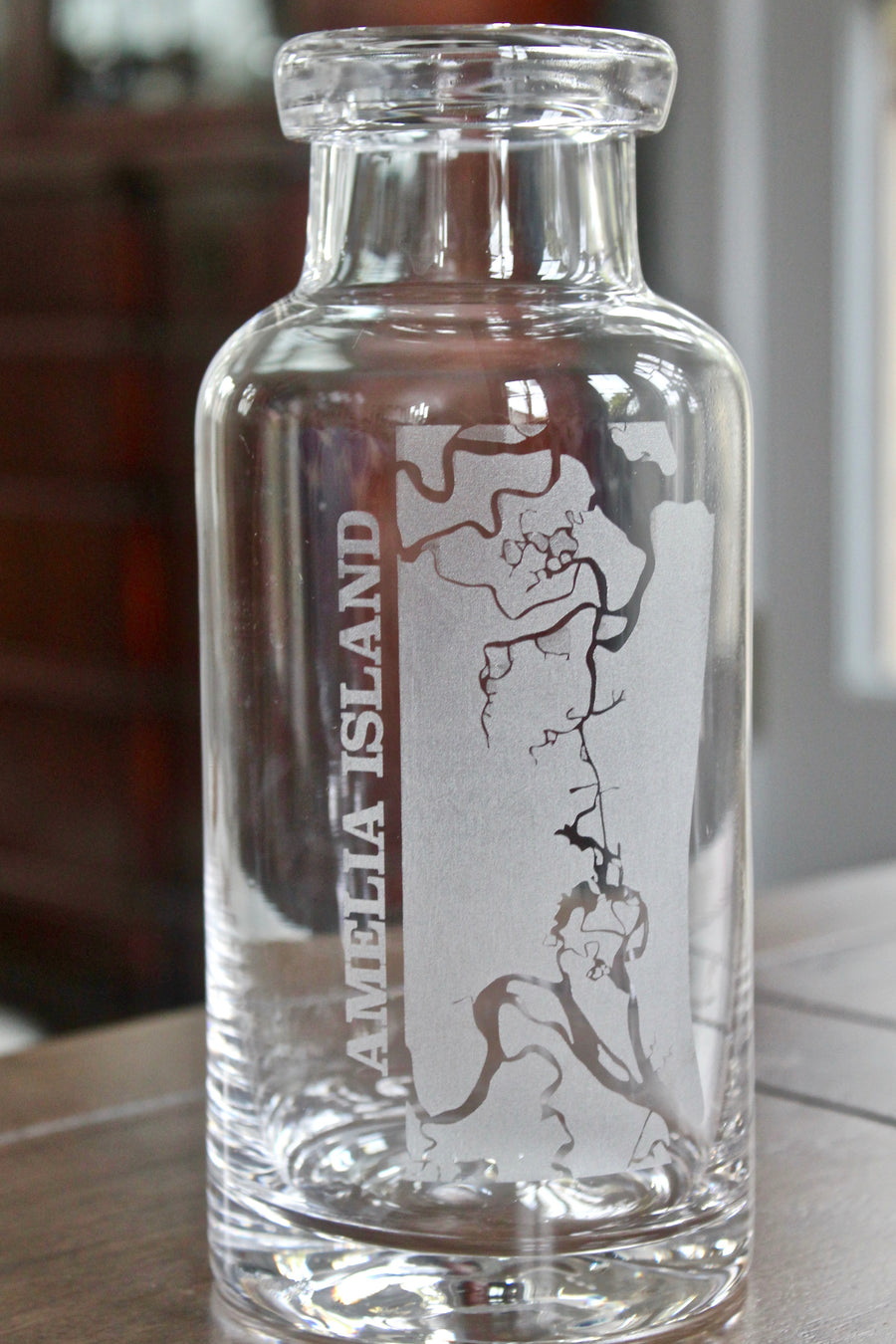 Amelia Island Engraved Glass Carafe