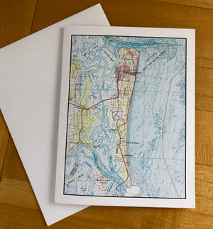 Amelia Island Map Notecards (4.25"x5.5")