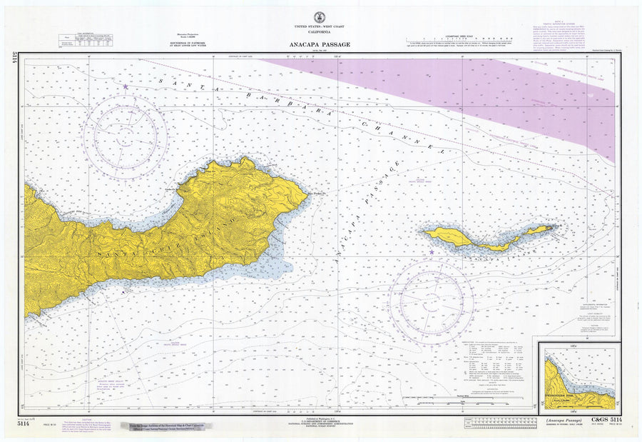Anacapa Passage Map - 1971