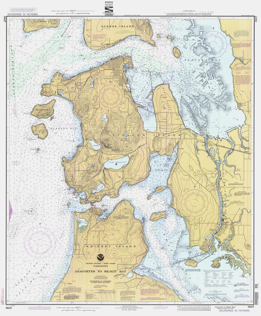 Anacortes to Skagit Bay Map - 1992