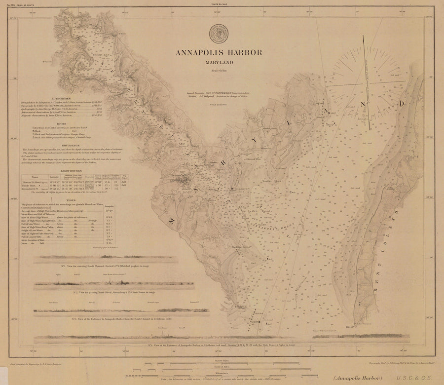 Annapolis Harbor Historical Map - 1879