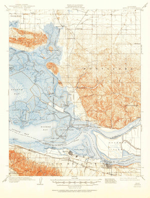 Antioch, California Topographic Map 1908