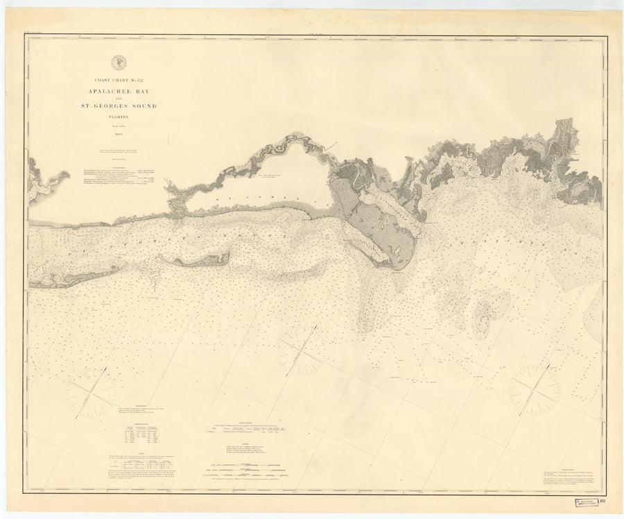 Apalachee Bay & St. George Sound (Florida) Map - 1883