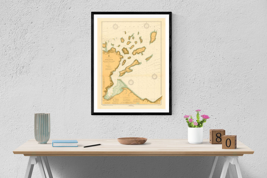 Apostle Islands - Lake Superior Map - 1925