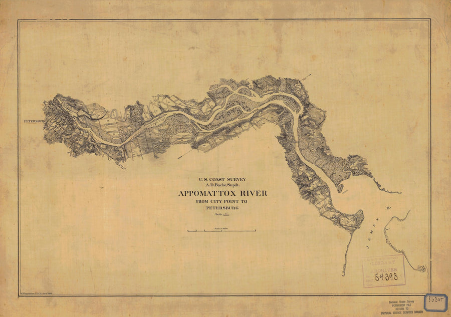 Appomattox River Map 1864